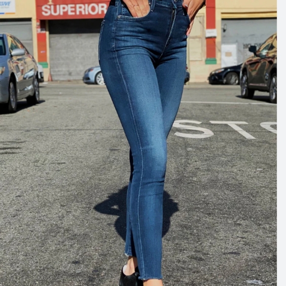 Agolde Denim - Agolde Skinny Jeans With A Raw Hem, Size 25